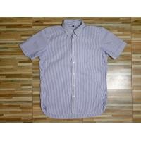 ราคา เสื้อเชิ้ตแขนสั้น MUJI ลายเส้น ฟ้า-ขาว (XL) (มือสอง) (360891484)