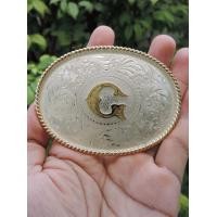 ราคา B414 หัวเข็มขัดคาวบอย Montana Silversmiths G Made in USA. ผ่อนได้ (มือสอง) (360895234)
