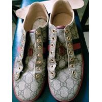 ราคา รองเท้า Gucci Ace GG Supreme 25.5 cm แท้ ขายถูก (มือสอง) (360904428)