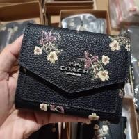 ราคา Coach กระเป๋าสตางค์ ผู้หญิง ใบสั้น หนังแท้ ลายน่ารัก อุปกรณ์ครบ ส่งฟรี EMS (มือหนึ่ง) (360866697)