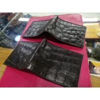 ราคา กระเป๋าเงินหนังท้องจระเข้แท้น้ำตาลเข้ม (มือหนึ่ง) (360897115)