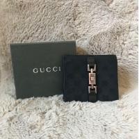 ราคา Gucci GG Canvas Jackie Bifold Wallet ของแท้ (มือสอง) (360917228)