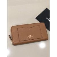 ราคา กระเป๋าสตางค์w Coach F54007 Accordion Zip Wallet In Crossgrain Leather (มือหนึ่ง) (360877754)