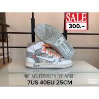 ราคา 7US 40EU 25CM รองเท้าบาสเกตบอลหุ้มข้อไนกี้จอร์แดนมือสองสภาพดี NO.050 NIKE AIR JORDAN 1 x OFF-WHITE (มือสอง) (360925991)