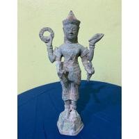 ราคา เทวรูป พระนารายณ์ 4 กร เนื้อสัมฤทธิ์ เก่าจัด สูง 10 นิ้ว (มือสอง) (360856233)