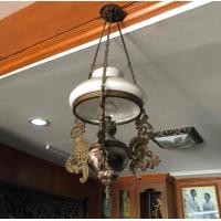 ราคา โคมไฟโป๊ะดัช โบราณ งานยุโรปแท้ ก้น porcelain (มือสอง) (360903406)