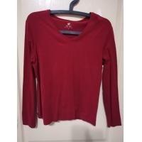 ราคา เสื้อ​แขน​ยาว​ยี่ห้อ​Giordano ไซส์​L สีแดงเลือดหมู (มือสอง) (360908272)