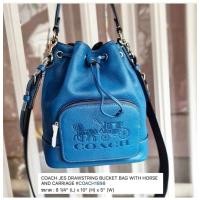 ราคา New พร้อมส่ง Coach Bucket หนังสีน้ำเงิน ราคาดีมาก (มือหนึ่ง) (360855956)