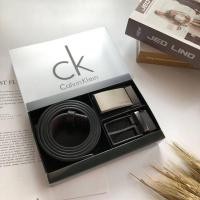 ราคา CK เข็มขัดผู้ชาย Calvin Klein หนังแท้ อุปกรณ์ครบ ส่งฟรี EMS (มือหนึ่ง) (360847721)