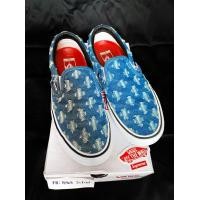 ราคา vans x supreme slip-on Hole Punch Denim (มือสอง) (360852480)