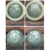 ราคา เหรียญหนึ่งบาทช้างสามเศียร ร.๖ ปี ๕๘ ตัวติด4 (มือสอง) (360846630)