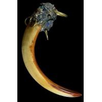 ราคา เขี้ยวหมูตัน​ เลี่ยมจับเงินแท้ลงยา​ ขนาด4นิ้ว (มือสอง) (351144926)