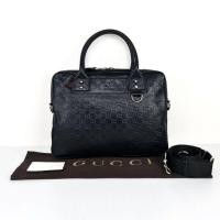 ราคา Gucci G G shima Business Leather Messenger Bag (มือสอง) (360835615)