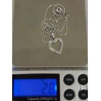 ราคา สร้อยทองคำขาว18k จี้เพชร เพชรกุกลาบไฟ (มือสอง) (360841111)