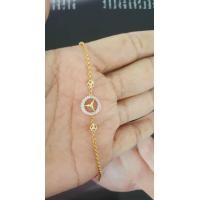 ราคา สร้อยข้อมือเพชร ทอง 9k (มือหนึ่ง) (360838460)