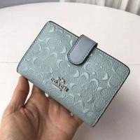ราคา กระเป๋าสตางค์ Coach ลาย C นูน ใบสั้น (มือหนึ่ง) (360832353)