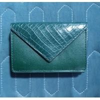 ราคา กระเป๋าสตางค์3พับใบจิ๋วมีกระดุมหนังจระเข้แท้และหนังวัวแท้ (มือหนึ่ง) (360832038)