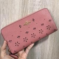 ราคา กระเป๋าสตางค์ Coach F29383 Accordion Zip Wallet Vintage Pink (มือหนึ่ง) (360829254)