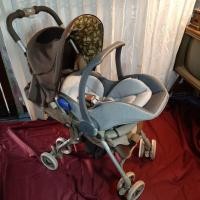 ราคา รถเข็นกระเช้า combi 3in1 คาร์ซีท รถเข็น เปลโยก (มือสอง) (360256554)