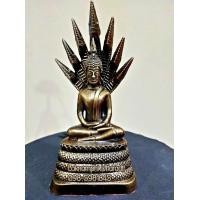 ราคา พระประจำวันเสาร์แร่เหล็กน้ำพี้ หรือพระปางนาคปรก (มือหนึ่ง) (352778841)