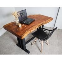 ราคา โต๊ะไม้พฤกษ์แผ่นเดียว หนา 7cm (มือหนึ่ง) (360808809)