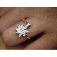 ราคา แหวนดอกบัวสไตล์ดิออร์เงินแท้ (มือหนึ่ง) (360816093)