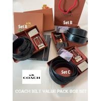 ราคา Coach belt Value pack Box set เอาใจคุณผู้ชายกับชุดเข็มขัดสุดคุ้ม ที่ซื้อ1มีหัวเข็มขัดถึง2แบบ (มือหนึ่ง) (360814205)