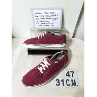ราคา รองเท้า Vans Sz.13us47eu31cm สีMaroon เลือดหมู ขอบขาวพื้นยาง พื้นเต็ม สภาพสวยงามไม่มีตำหนิขาดปะซ่อม สีหายาก ใส่เที่ยวหล่อสุด ราคา900 (มือสอง) (360810051)