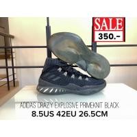 ราคา 8.5US 42EU 26.5CM รองเท้าบาสเกตบอลหุ้มข้ออาดิดาสมือสองสภาพดี NO.005 ADIDAS CRAZY EXPLOSIVE PRIMEKNIT BLACK (มือสอง) (360812784)