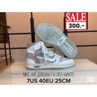 ราคา 7US 40EU 25CM รองเท้าบาสเกตบอลหุ้มข้อไนกี้จอร์แดนมือสองสภาพดี NO.004 NIKE AIR JORDAN 1 x OFF-WHITE (มือสอง) (360812757)