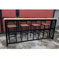 ราคา ชุดโต๊ะบาร์ยาวและเก้าอี้บาร์4ตัวสไตล์ลอฟท์ (มือสอง) (359407322)