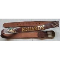 ราคา เข็มขัดหนังแท้มือสอง สี​นํ้า​ตาล​ขึ้น​ลาย​หัว​​​​​​​สี​ทองเหลือง​สวยหนัง​​สวย​ครับ ของ​ Ed​ Hardy​ ครับ (มือสอง) (360797292)