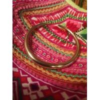 ราคา กำไลข้อมือทองเหลืองงานเก่าแท้ ผ่านการขัดใหม่ เนื้อหนาตันๆ ขนาด 6.5 cm. (มือสอง) (360798604)