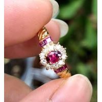 ราคา แหวนทับทิมแท้ทอง18k อิตาลี่เพชรเกสรแท้ (มือสอง) (360793023)