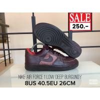 ราคา 8US 40.5EU 26CM รองเท้าผ้าใบลำลองไนกี้แอร์ฟอสวันมือสองสภาพดี NO.0099 NIKE AIR FORCE 1 LOW DEEP BURGUNDY (มือสอง) (360799342)