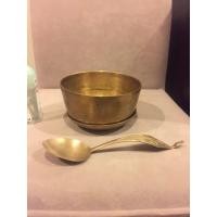 ราคา ขันทองเหลืองพร้อมพานกับทัพพี (มือสอง) (360800351)