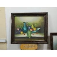 ราคา ภาพวาดเก่า สีน้ำมัน กรอบไม้แท้ (มือสอง) (360805518)