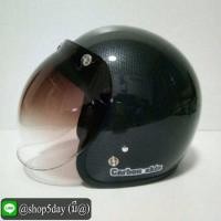 ราคา ALTRAX หมวกกันน็อควินเทจคลาสสิค ราคาถูก รุ่น CARBON SKIN ลายคาร์บอน นวมถอดซักได้ พร้อมแว่นBUBBLE สีทูโทน (มือหนึ่ง) (357275017)