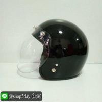 ราคา AVEX หมวกกันน็อควินเทจคลาสสิค ราคาถูก รุ่น LB สีดำเงา คิ้วดำ ผ้าดำ พร้อมแว่น BUBBLE สีใส (มือหนึ่ง) (357274986)