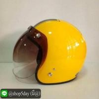 ราคา AVEX หมวกกันน็อควินเทจคลาสสิค ราคาถูก รุ่นLB THUNDER สีเหลืองเงาสายฟ้าดำ คิ้วดำ ผ้าดำ พร้อมชิวBUBBLE สีทูโทน (มือหนึ่ง) (357274957)