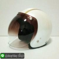 ราคา AVEX หมวกกันน็อควินเทจ ราคาถูก รุ่น LB สีขาวมุกคาดทอง พร้อมแว่นbubble สีทูโทน (มือหนึ่ง) (357274908)