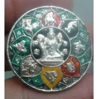 ราคา 6521-เหรียญองค์ท้าวจตุคามรามเทพ ลงยา ไม่ทราบเนื้อ สวยงามครับ (มือสอง) (343537476)