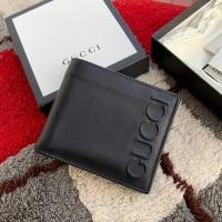 ราคา กระเป๋าสตางค์ gucci black embossed bifold calfskin ปี2019 ของแท้ (มือสอง) (360789428)
