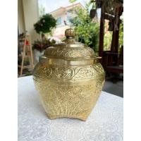 ราคา กระบุงทองเหลืองตีมือโบราณ (มือหนึ่ง) (360781737)