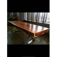 ราคา โต๊ะไม้ประดู่ลายเสือแผ่นเดียวขนาดใหญ่ (มือหนึ่ง) (360771877)