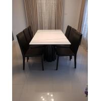 ราคา โต๊ะหินอ่อนพร้อมเก้าอี้(ราคาคุยกันได้) (มือสอง) (360768684)