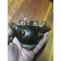 ราคา กาน้ำชารูปปลาปักเป้างานโบราณสมัยสุโขทัย (มือสอง) (360768712)