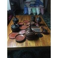 ราคา เครื่องเขิน ปินโต ถาด ถ้วย หม้อ เชี่ยนหมาก งานโบราณนับร้อยปี (มือสอง) (360768526)