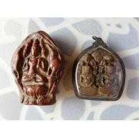 ราคา ท้าวกุเวร 2 หน้า-พระนาคปรกคู่ เนื้อดินปราสาทขอมพันปี หลวงปู่สรวง ปี ๒๕๑๙ (มือสอง) (357203507)