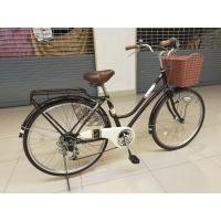 ราคา จักรยานแม่บ้านญี่ปุ่น ทรงวินเทจ ฟังค์ชั่นครบ เกียร์มือบิด ชิมาโน 6 สปีด ไฟหน้าแบบดุมออโต จะสว่างเองขณะปั่นในที่มืด เฟรม hiten สีน้ำตาลเข้มๆ (มือสอง) (353868641)